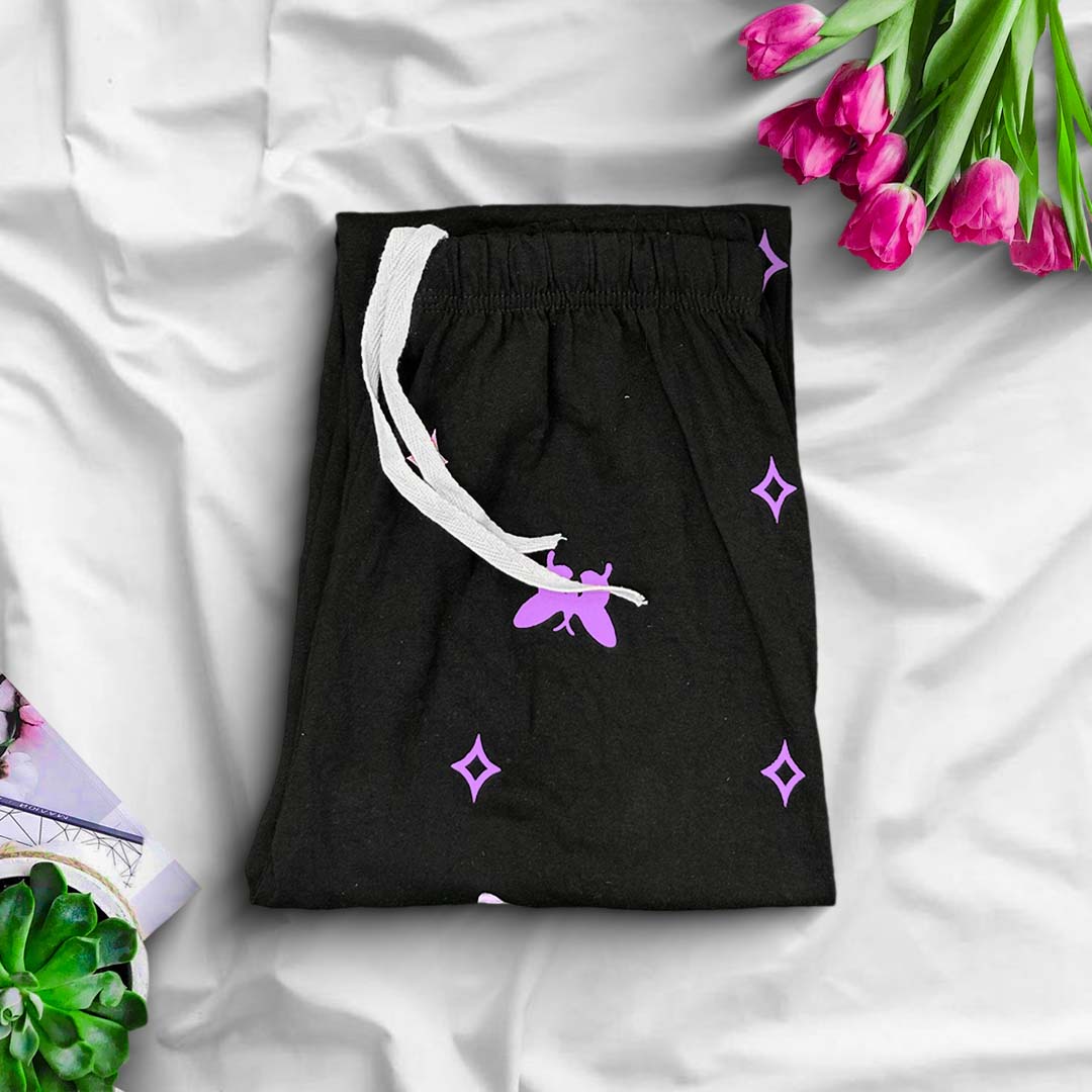 Trouser - Purple Heart and Butterfly