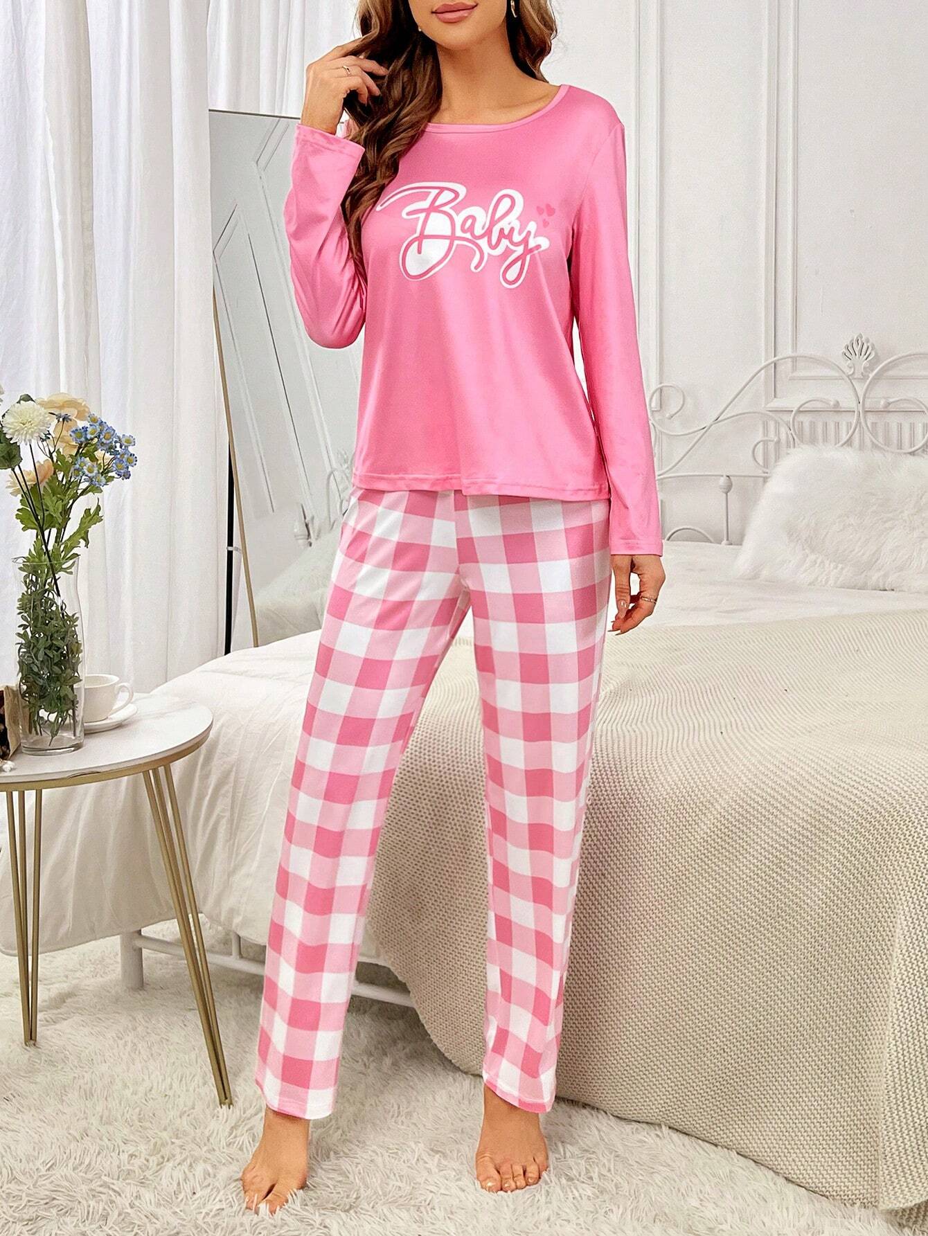 Pink Barbie Printed Night Suit