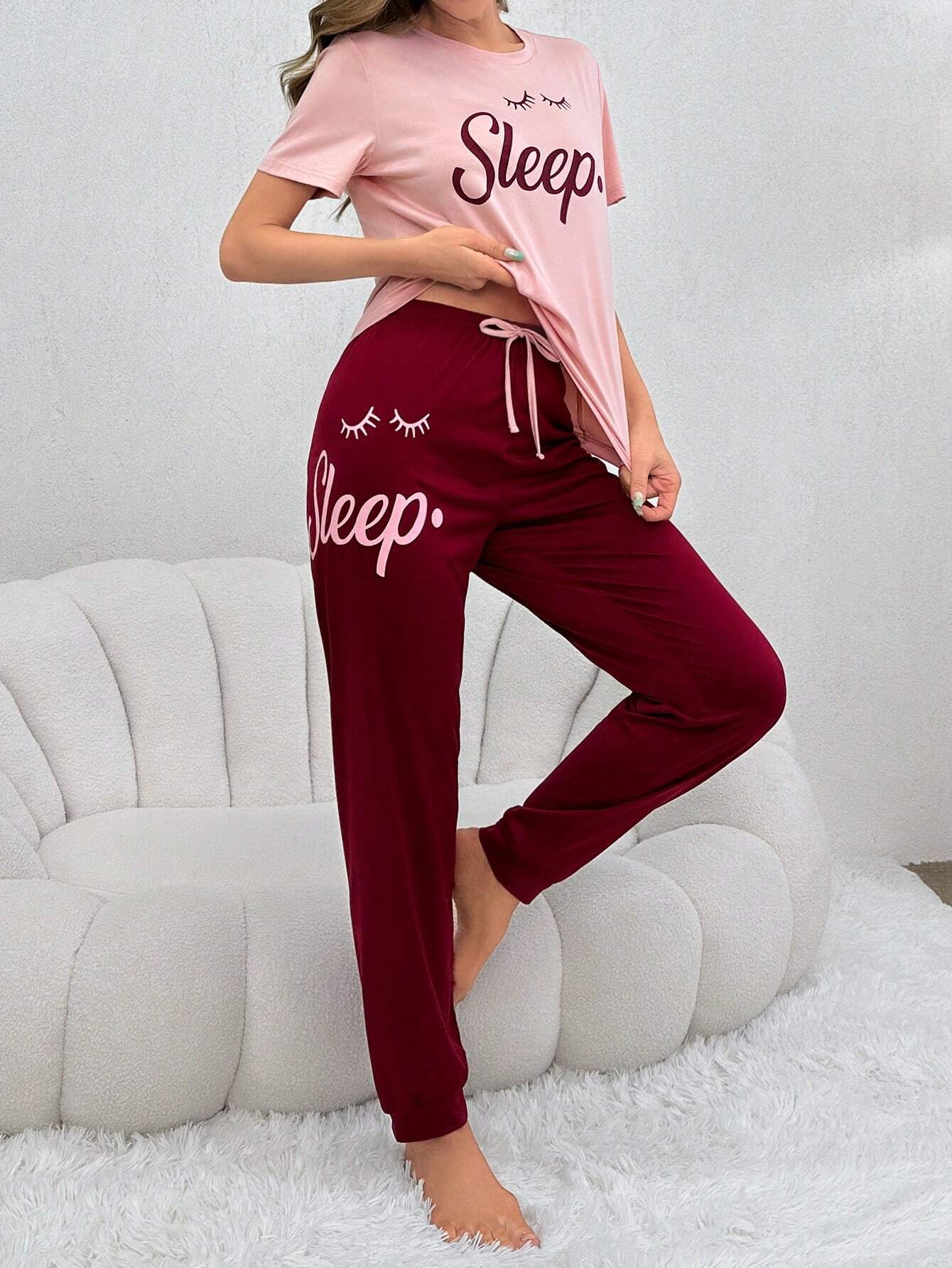 Sleepy Eyes Printed Night Suit
