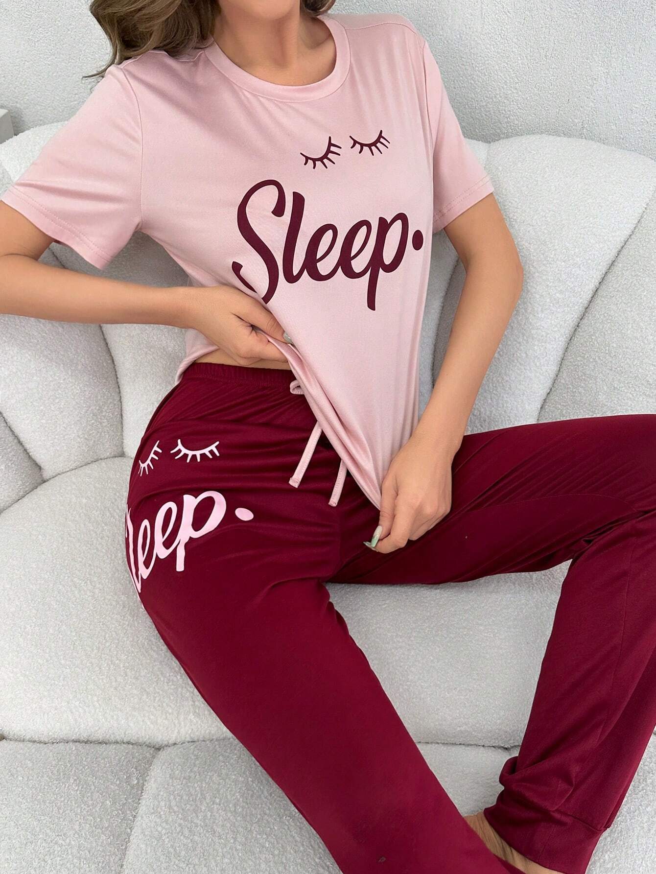 Sleepy Eyes Printed Night Suit