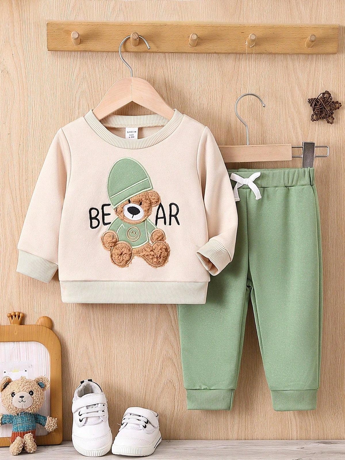 Bear Design Printed Kids Winter Suit