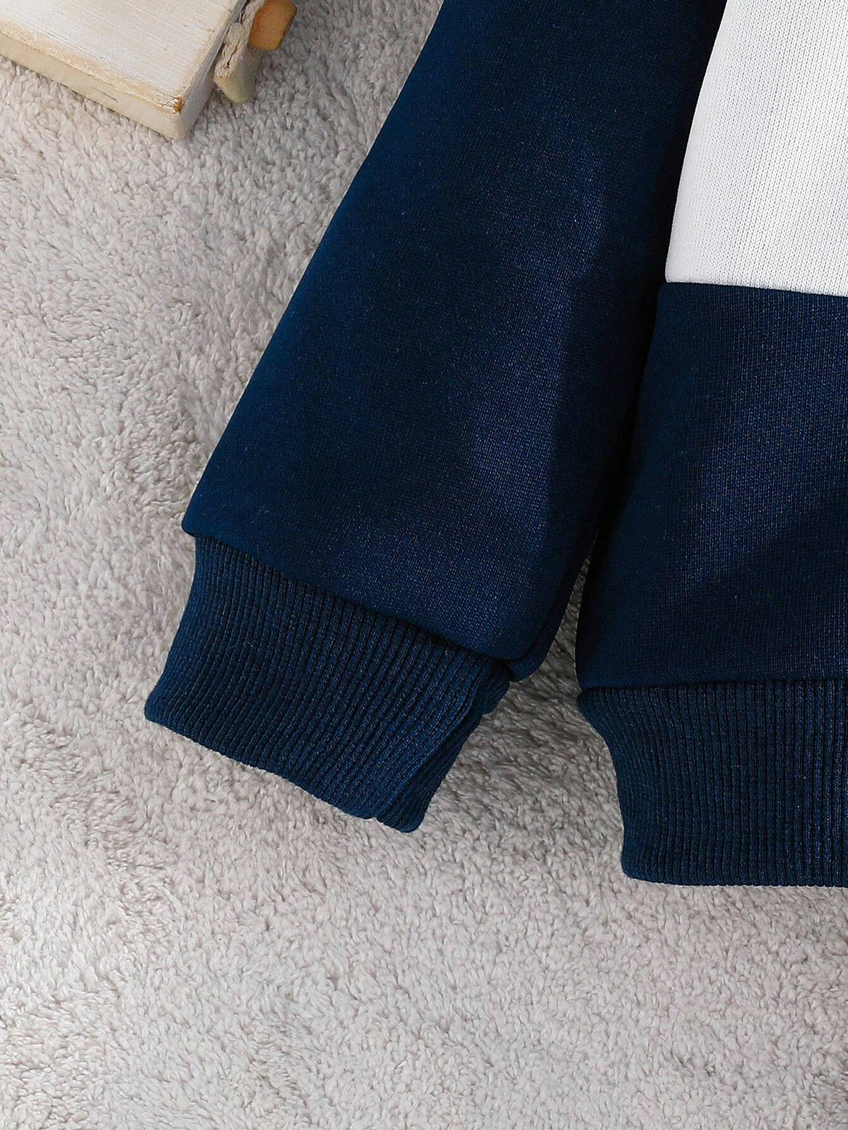 Navy Blue Panel Dinosaur Printed Kids Winter Suit
