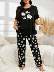 Daisy Flower Printed Night Suit