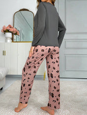 Pink Heart Love Printed Night Suit