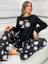 Daisy Flower Printed Night Suit