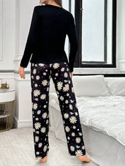 Daisy Flower Printed Night Suit