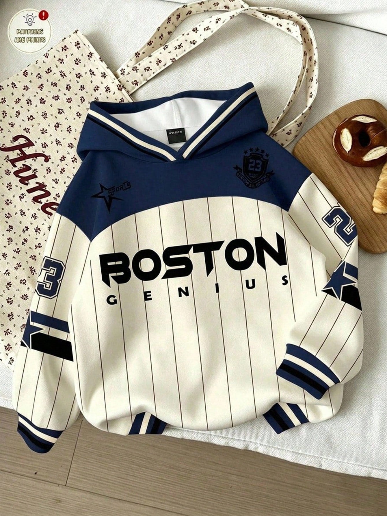 Winter Navy Blue Boston Hoodie