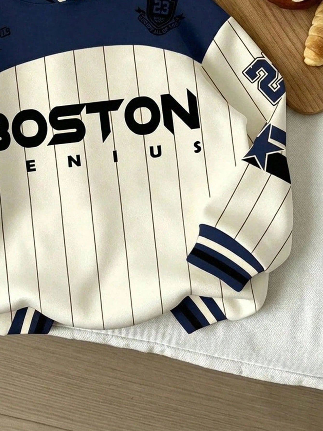 Winter Navy Blue Boston Hoodie