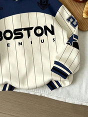 Winter Navy Blue Boston Hoodie