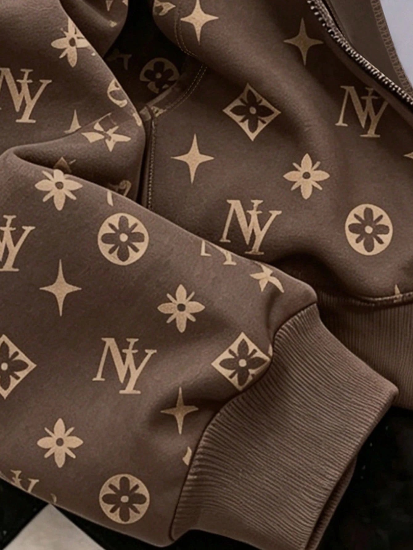 Winter Brown Zip-Up Hoodie