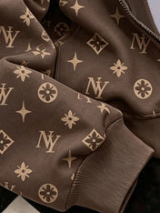 Winter Brown Zip-Up Hoodie