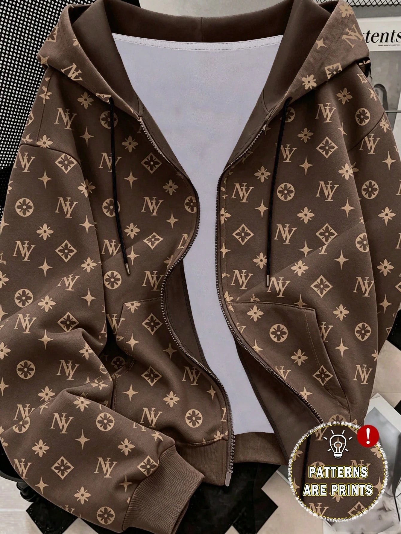 Winter Brown Zip-Up Hoodie