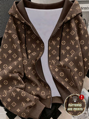 Winter Brown Zip-Up Hoodie