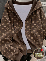 Winter Brown Zip-Up Hoodie