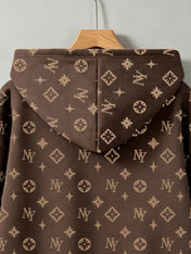 Winter Brown Zip-Up Hoodie