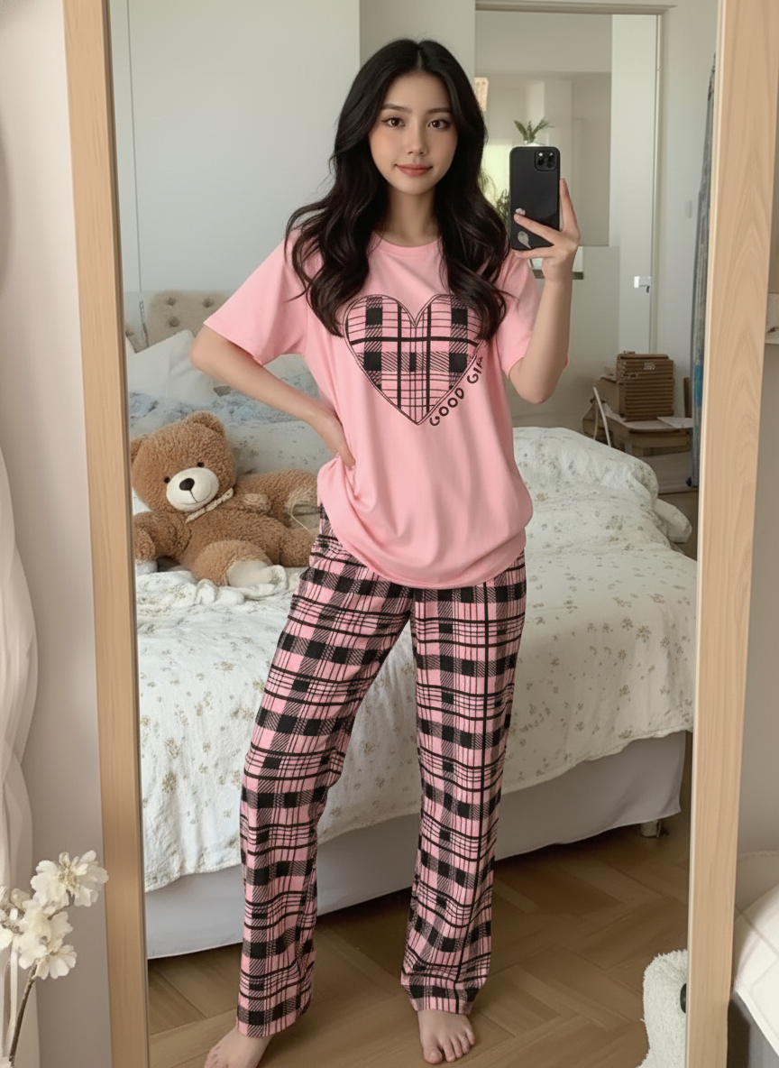 Good Girl Printed Half Sleeve Night Suit (7-16 Years)
