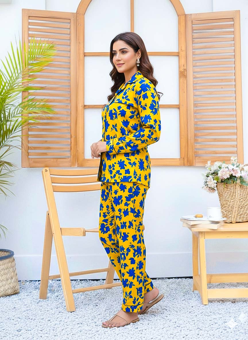 Imported Linen Printed Butterfly Dreams PJ Set-LP2