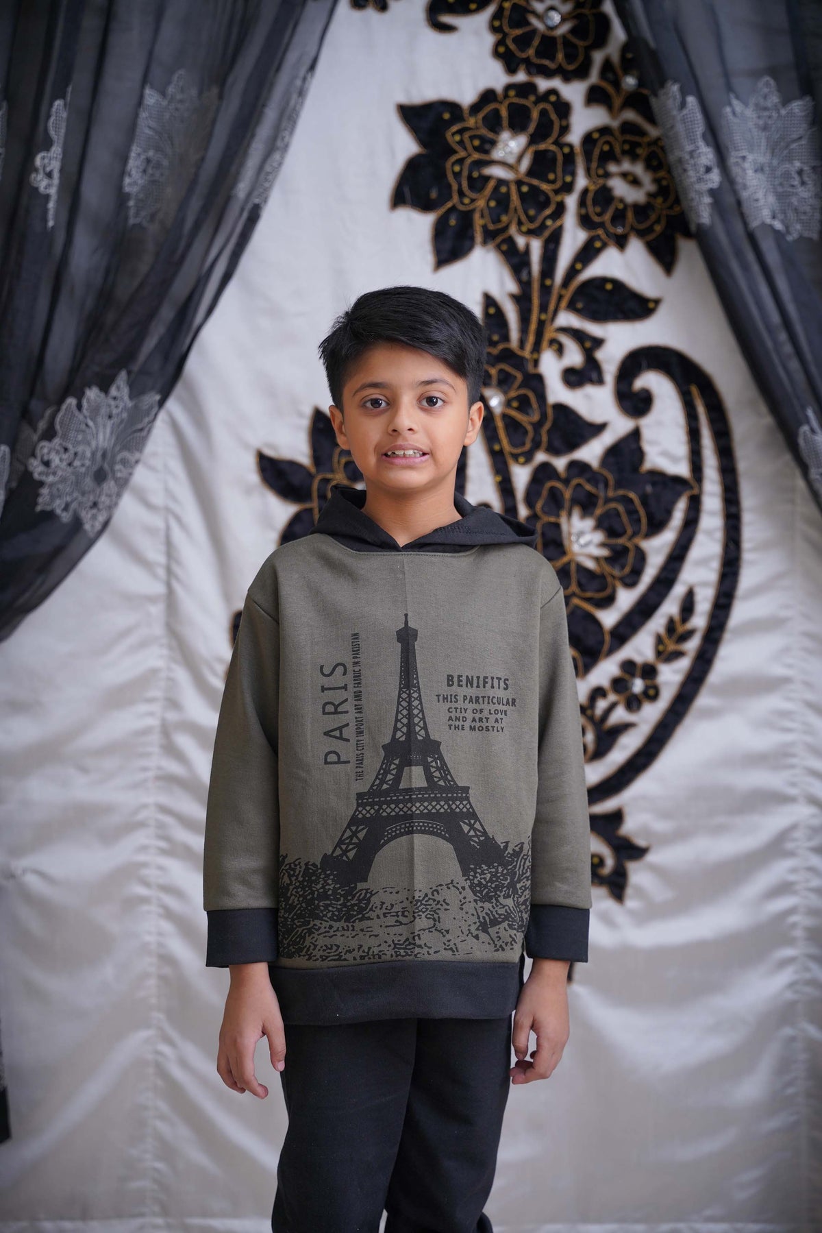 Paris Printed Kids Winter Suit