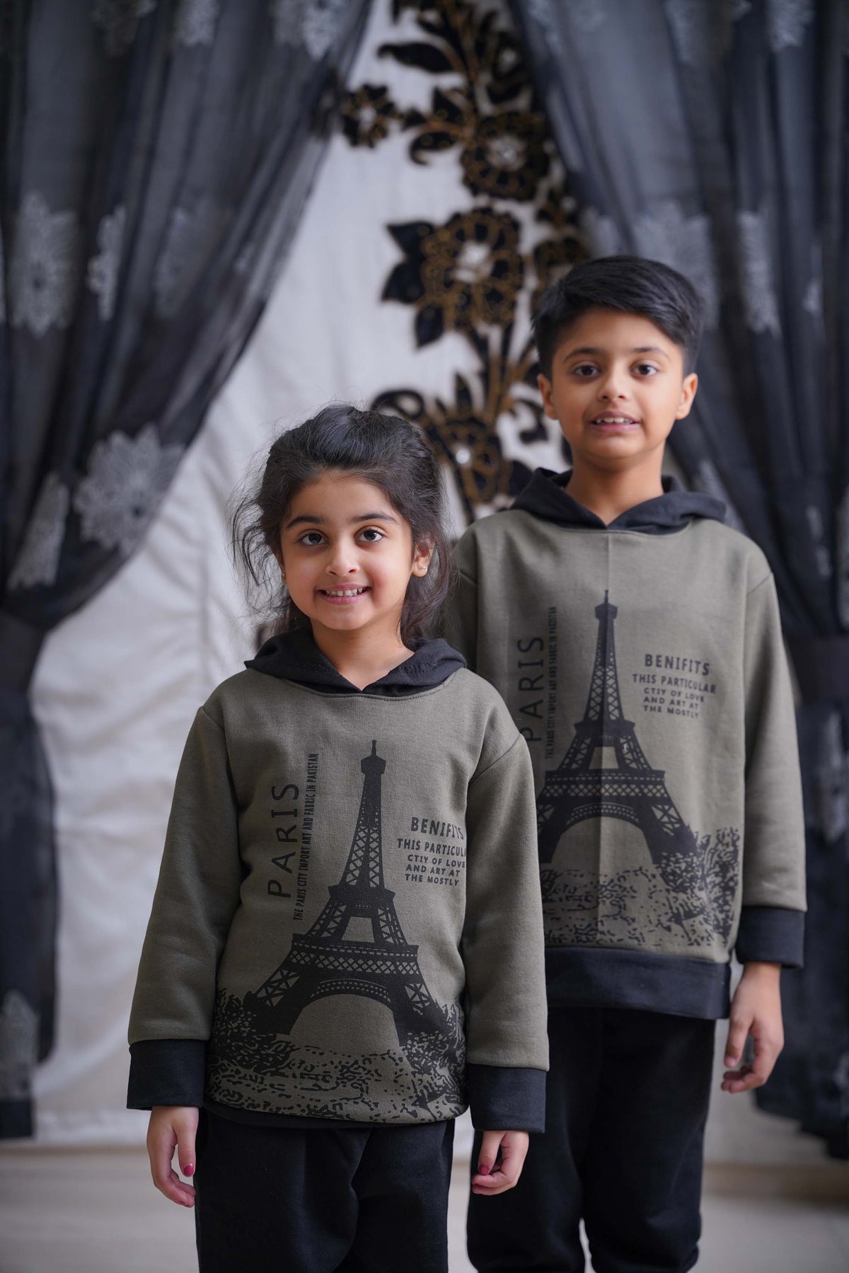Paris Printed Kids Winter Suit