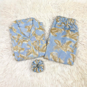 Imported Linen Printed Classic Print PJ Set-LP28