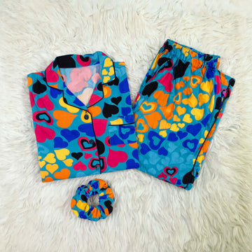 Imported Linen Printed Pattern Print PJ Set-LP23