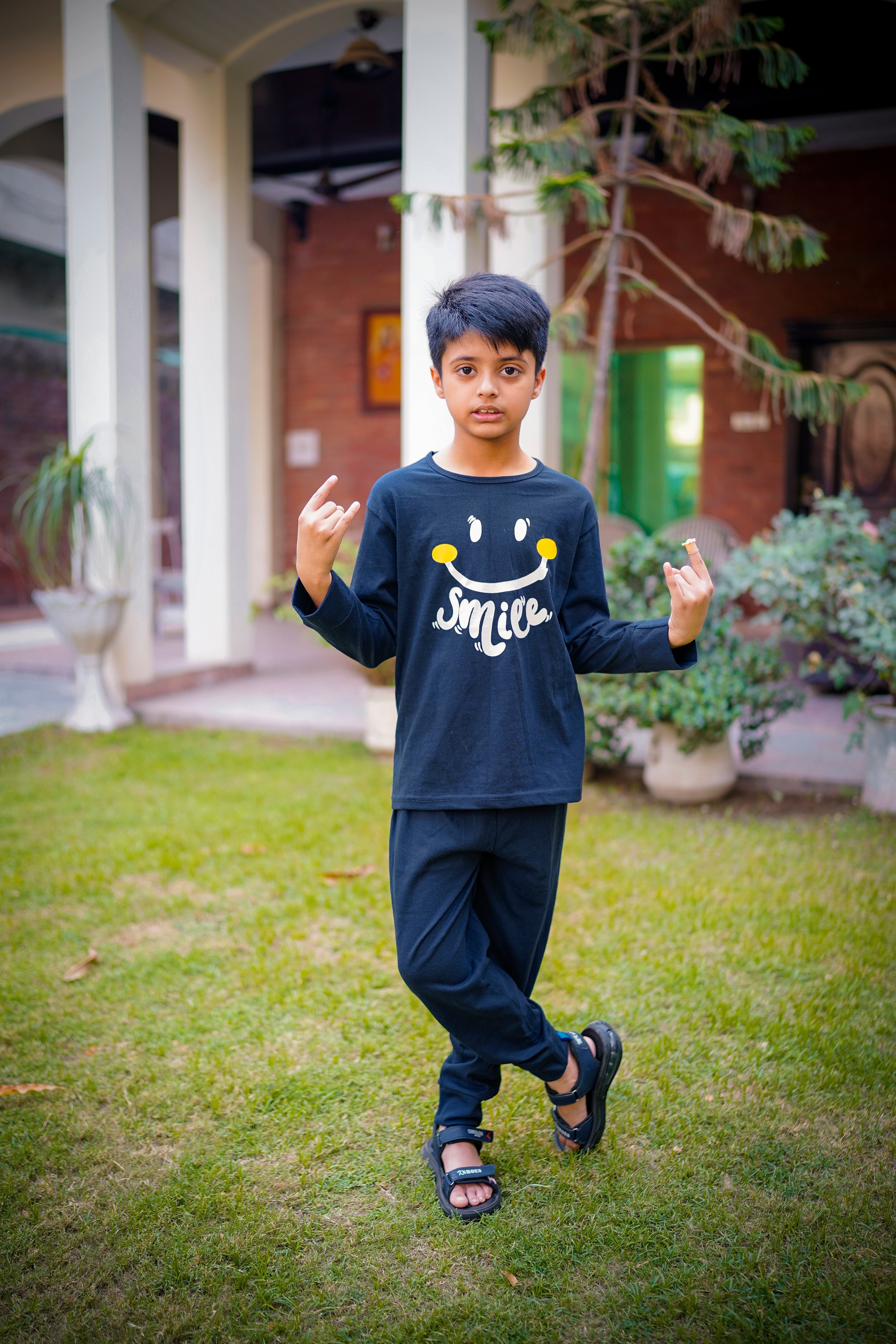 Navy Blue Smiley Kids Suit (Each)