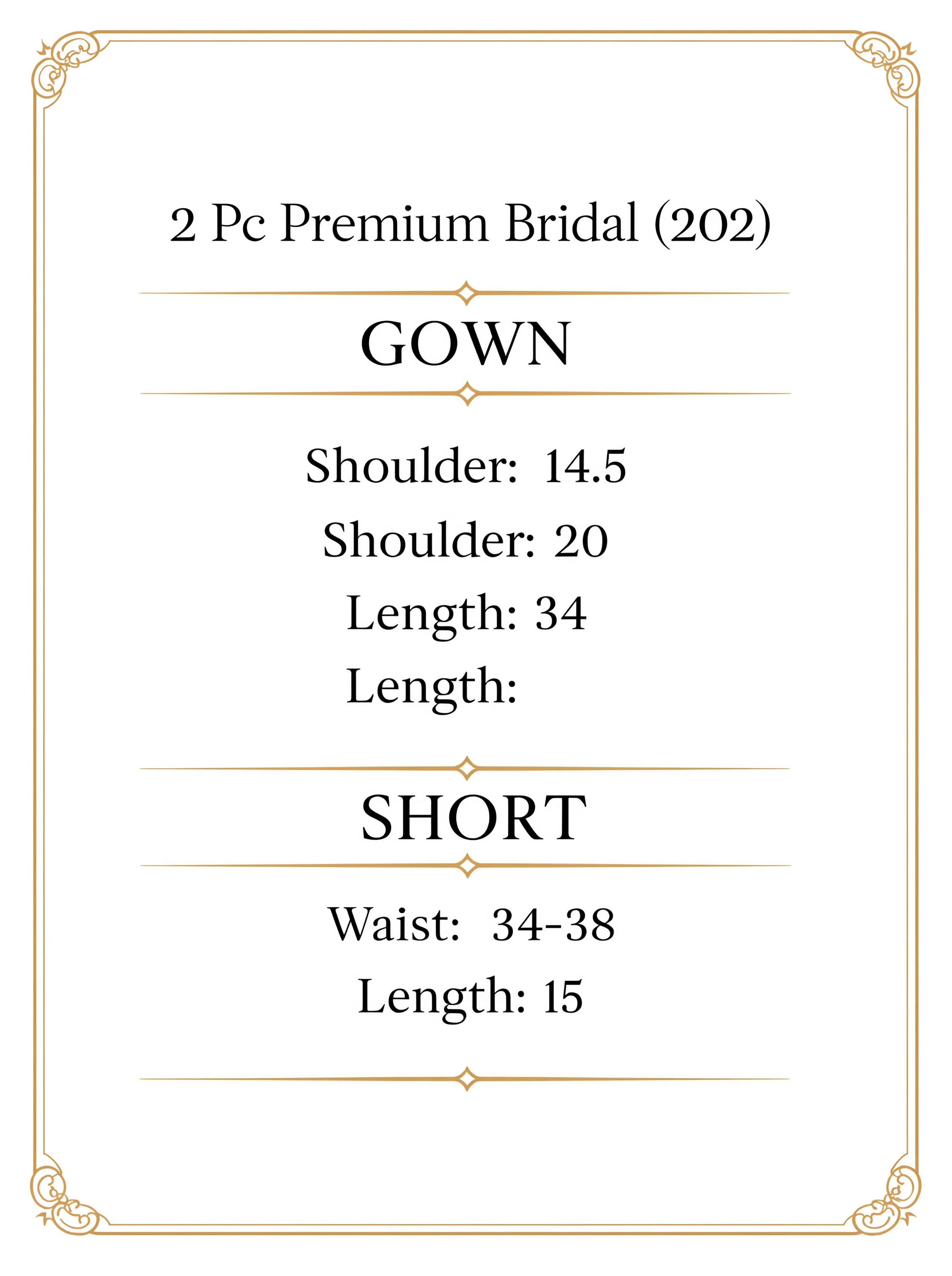 2 Piece Premium Bridal - Robe With Black Lace Trim Nighty size chart