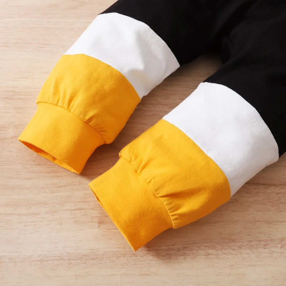 Yellow Panel Happy Everyday Printed Kids Winter Suit
