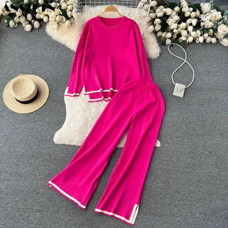 Winter Pink Plazzo Co-Ord Set