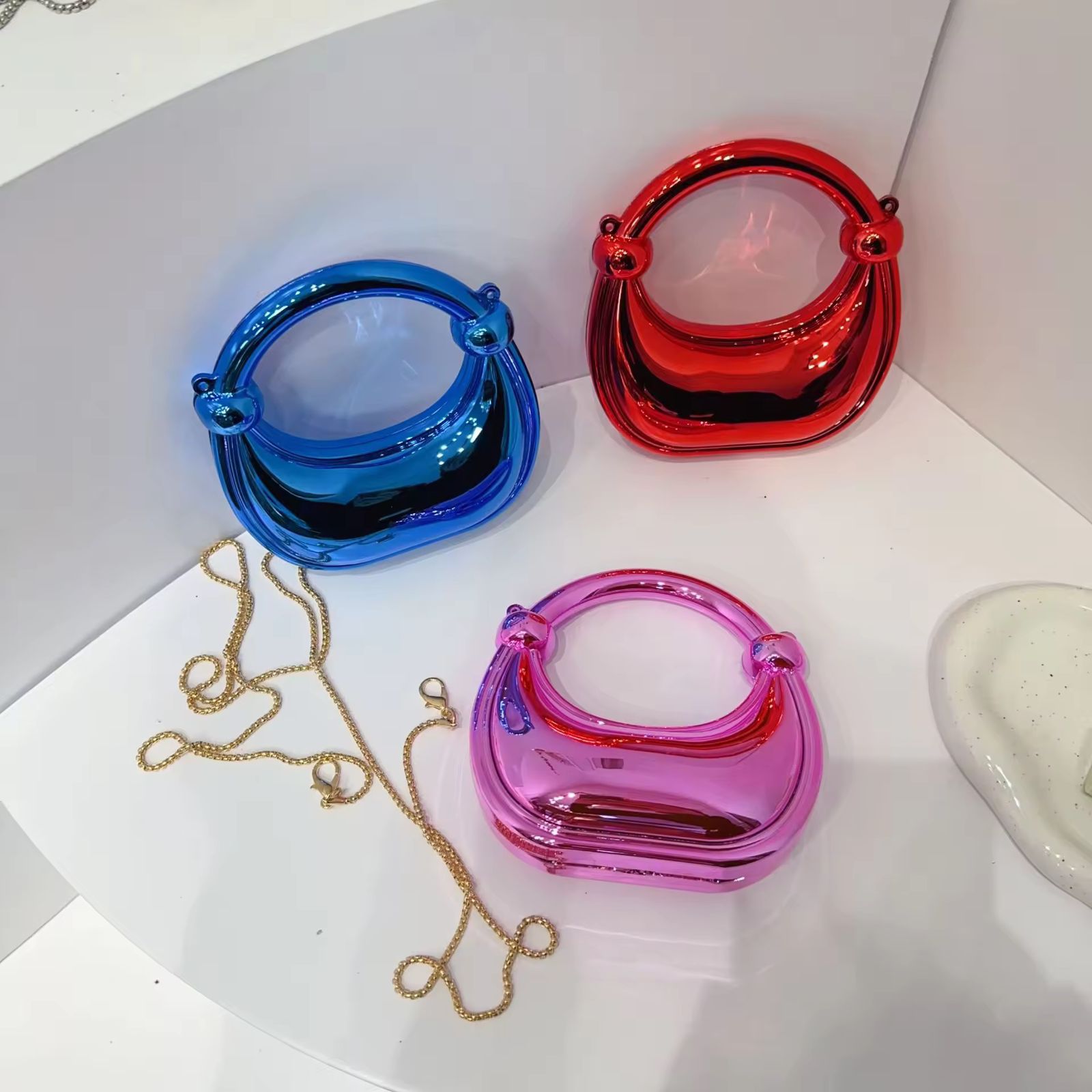 Aurora Luxe Moon Bag – Acrylic Mini Sling