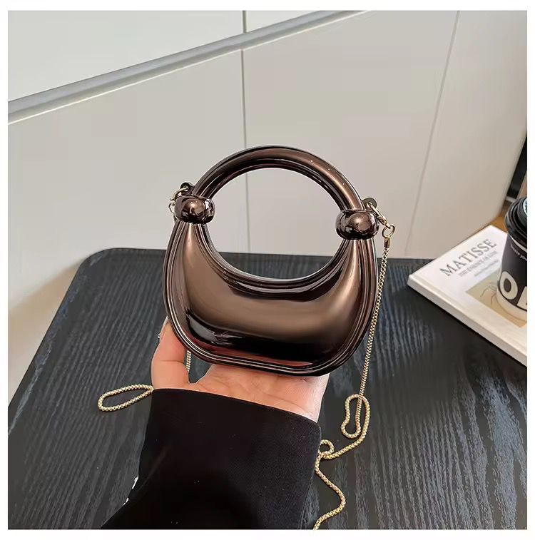 Aurora Luxe Moon Bag – Acrylic Mini Sling