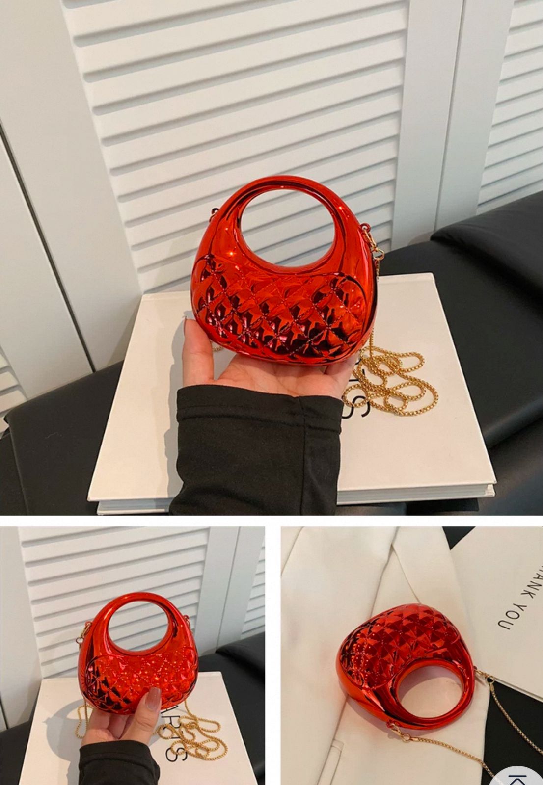 Stella Chic Moon Bag – Acrylic Mini Chain Bag