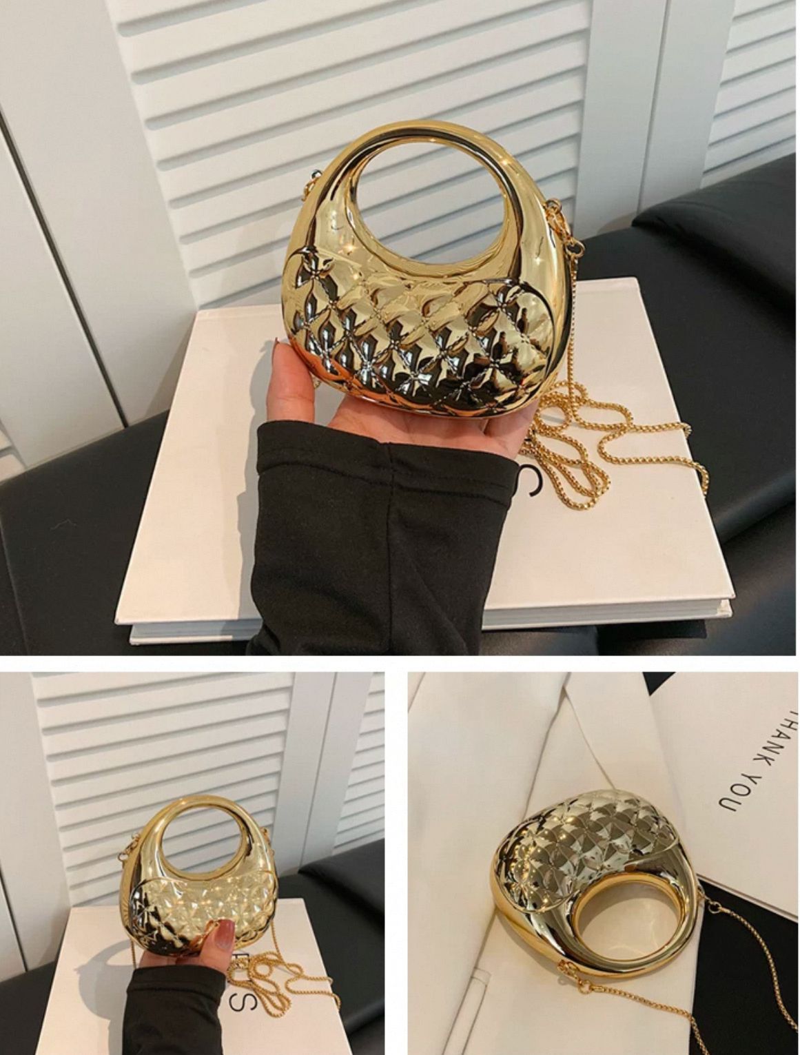 Stella Chic Moon Bag – Acrylic Mini Chain Bag