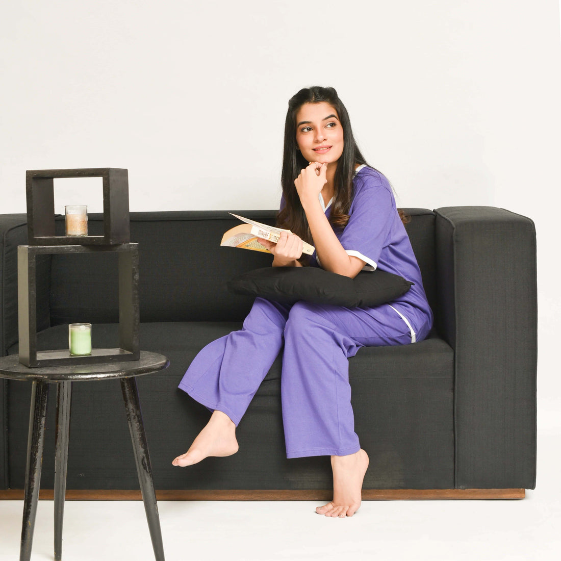 Purple Pipen Stylish Night Suit