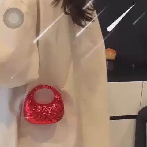 Stella Chic Moon Bag – Acrylic Mini Chain Bag