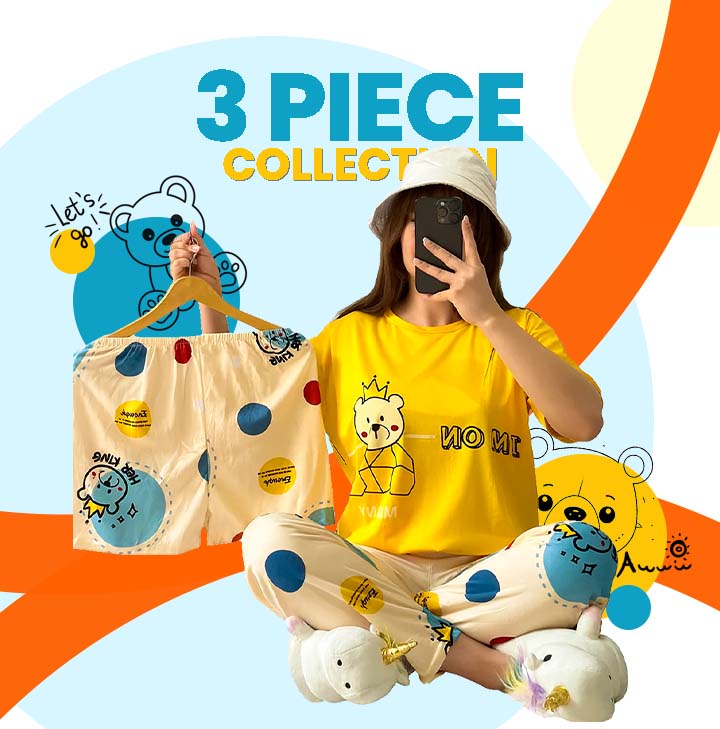 Women 3 Piece Nightwear